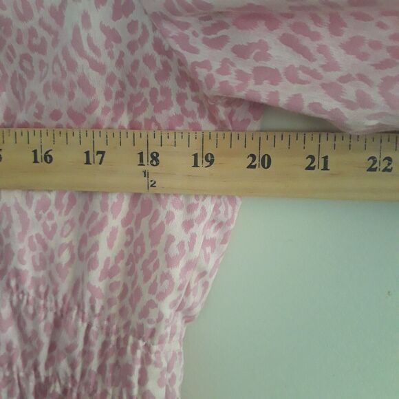 Joan Rivers Blazer Jacket Women Medium Pink Leopard Elastic Waist - Picture 8 of 12